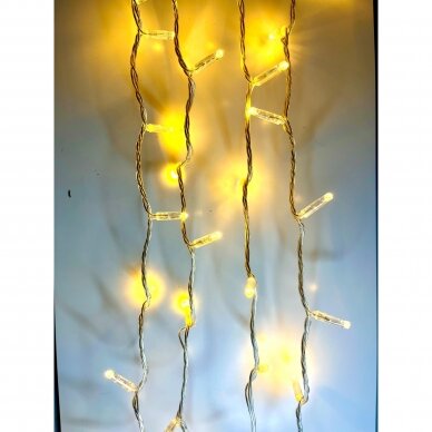 LED lauko girliandos String-Light, 24v,10m, permatomu laidu, spalva: Šilta balta