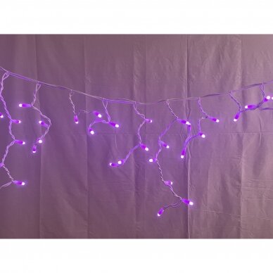 „Varveklis Icicle Light“ su 108 LED lempučių, 3m x 50cm dydžio ir baltu laidu, RGB 5