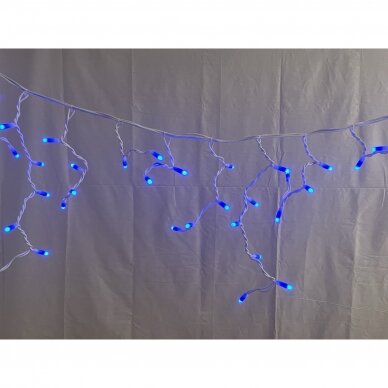 „Varveklis Icicle Light“ su 108 LED lempučių, 3m x 50cm dydžio ir baltu laidu, RGB 7