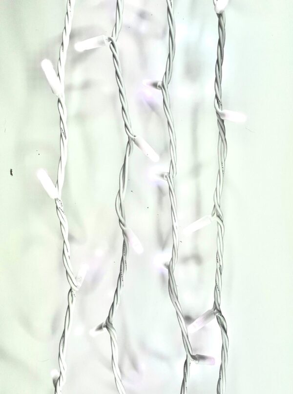 LED lauko girliandos String-Light 24v, 10m, baltu laidu, spalva: Šalta balta
