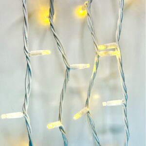LED lauko girliandos String-Light, 24v,10m, baltu laidu, spalva: Šilta balta