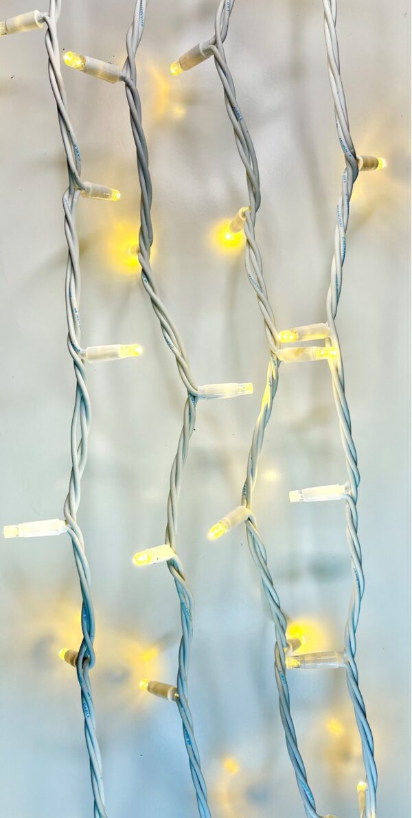 LED lauko girliandos String-Light, 24v,10m, baltu laidu, spalva: Šilta balta