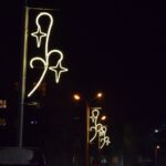 LED motyvas stulpui