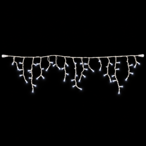 Varveklis Icicle Light, 108 LED, baltas laidas, šalta balta