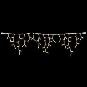 Varveklis Icicle Light, 108 LED, šilta balta su šaltai baltu mirksėjimu