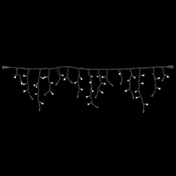 Varveklis Icicle Light FLASH, 120 LED, 5 m, juodas laidas, šalta balta su šaltai baltu mirksėjimu
