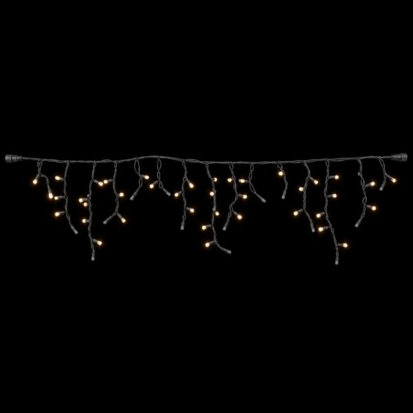 Varveklis Icicle Light FLASH, 120 LED, 5 m, juodas laidas, šilta balta su šaltai baltu mirksėjimu